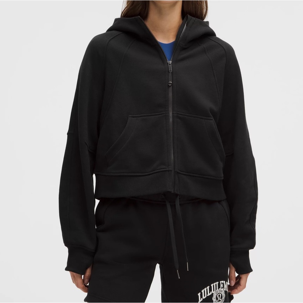 Lululemon black full zip scuba